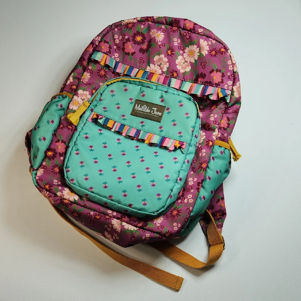 Matilda Jane Floral Backpack | Colorful Ruffle School Bag